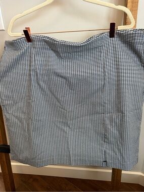 Addition Elle Black, White and Blue Gingham Mini Skirt